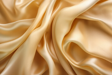 Obraz premium A piece of fabric with a light color and a smooth texture. The fabric is folded and has a pattern on it