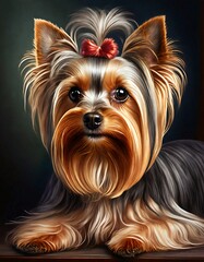 Naklejka premium yorkshire terrier portrait