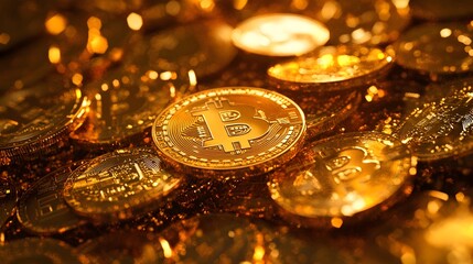 46. A conceptual image of Bitcoin as part of a digital revolution in finance