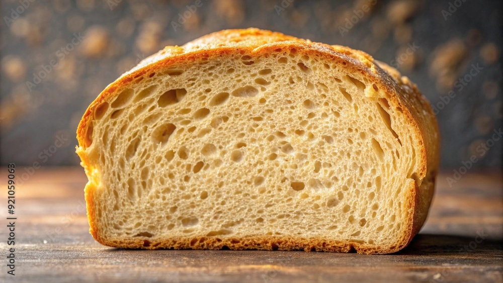 Poster a detailed exploration of a single slice of bread generative ai