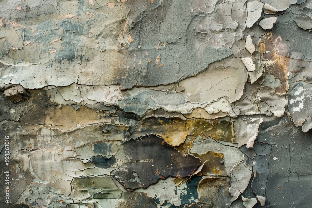 Poster a close-up view of a textured wall showcasing a vibrant array of various colors blending harmoniousl