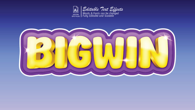 Bigwin commercial game editable text effects