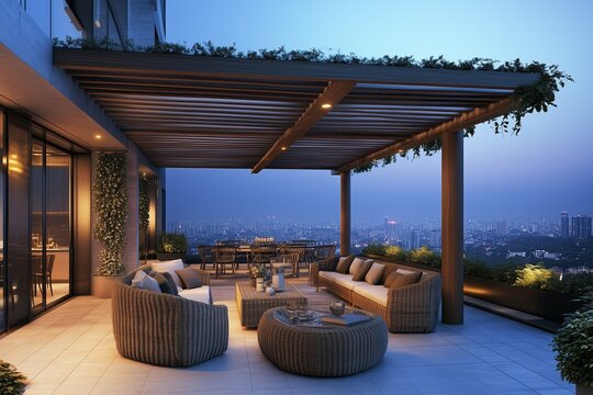 luxury  garden seeting area 