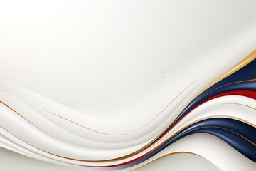 Obraz premium Abstract background with white, gold, blue, and red curved lines.