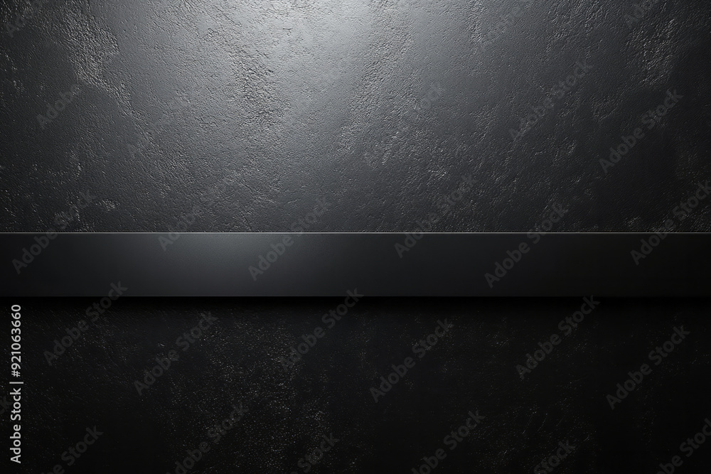 Poster a minimalist black background with a thin, white horizontal line dividing the space, creating elegan