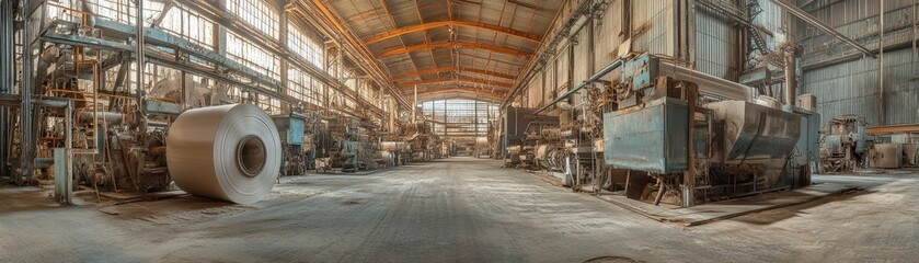 Fototapeta premium Abandoned Industrial Factory Interior