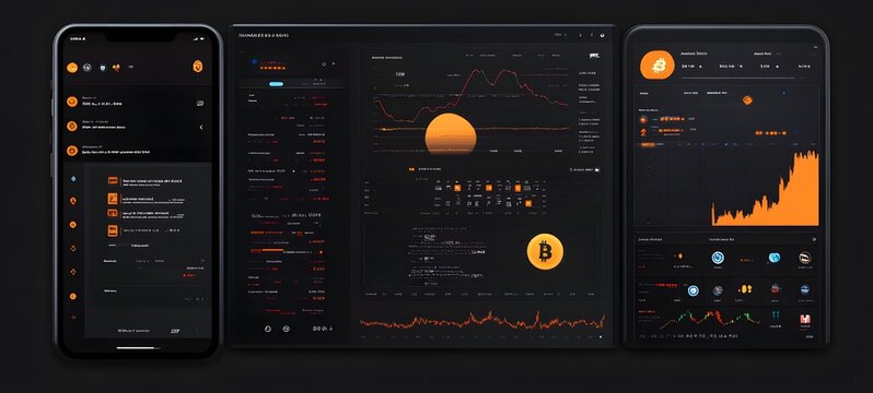 38. A sleek cryptocurrency exchange platform interface featuring Bitcoin transactions