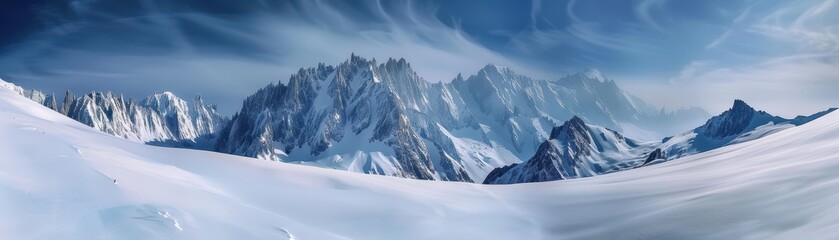 Majestic Snowy Mountain Landscape