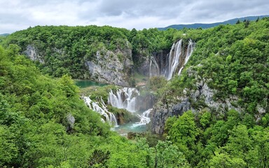 Stunning Waterfalls at Plitvice Lakes National Park, Croatia