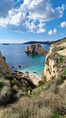 Hondoq Bay, Gozo, Malta - Crystal Clear Waters and Rocky Coastline