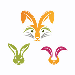 Rabbit template vector icon illustration design (16)