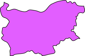 Bulgaria simple vector map silhouette.