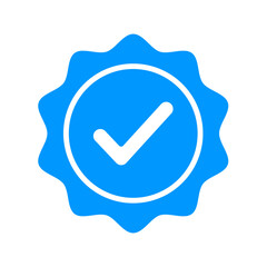 Blue Check Mark Verified Sign