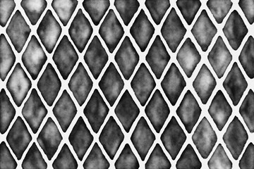 Naklejka premium Abstract bubbles snake fish animal drawing bold black white pattern scales ornament dots animalistic skin ink watercolor