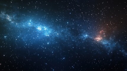 Obraz premium A Starry Night Sky with a Milky Way Band and a Bright Nebula