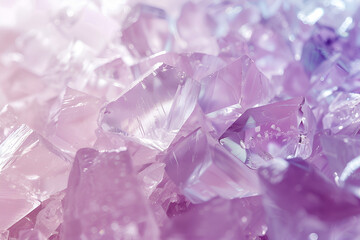 Crystals on pastel background