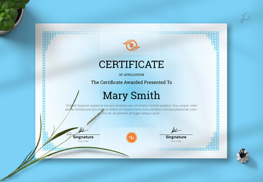 Simple Certificate Layout