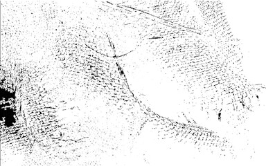 Dust overlay textured. Grain noise particles. Rusted white effect. Black grainy texture isolated on white background. 
