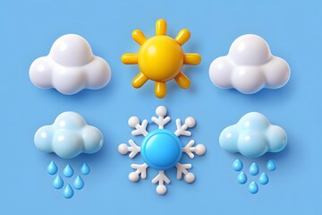 Weather day vector icons.
