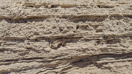 geological limestone formation Ponta do Trobao, geological site beautiful city of Peniche in Portugal