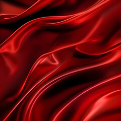 Obraz premium red silk background ,red satin background ,red satin fabric 