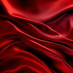 Obraz premium red silk background ,red satin background ,red satin fabric 