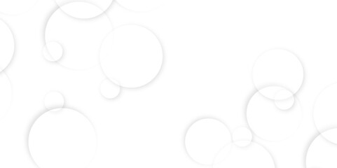 Abstract white geometric overlapping circle background with shadow. Vector circles template vector design. white background texture, Xmas, backdrop, lights, wallpaper design.