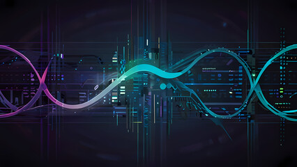 Fototapeta premium Abstract background that symbolizes the essence of genetic coding