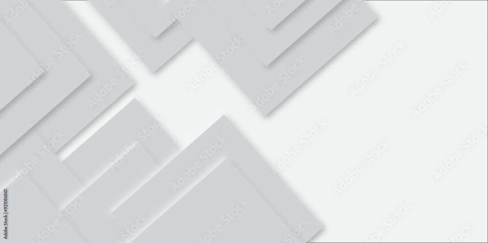 Poster abstract grey square shape with futuristic concept embossed papercut background with neomorphism abs