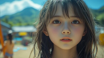 Obraz premium 夏休みを楽しむ子供