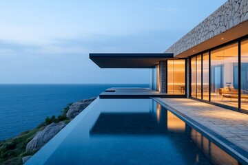 Fototapeta premium luxury home with luxury swimming pool 