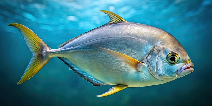 Close up of snubnose dart or pompano fish, a popular commercial food fish, snubnose dart, pompano