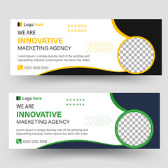 Digital marketing agency and corporate Facebook cover template