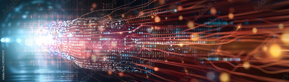 Poster abstract digital data flow