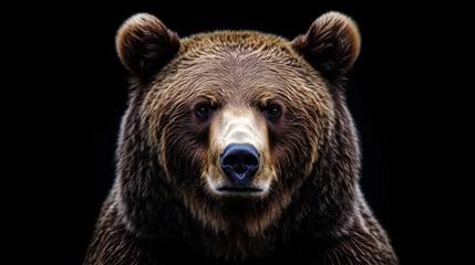 Fototapeta premium Close-up Portrait of a Majestic Brown Bear