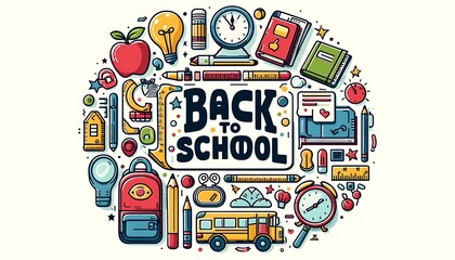 Back to school background design -poster, Vector illustration, image, background-back to school