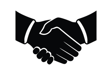 Hand Shake silhouette illustration