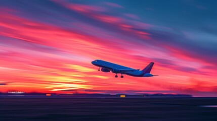 aerial view of a crop on a sunset