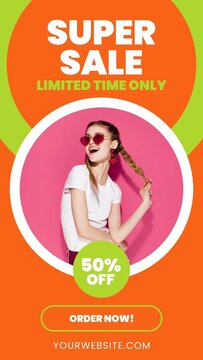 Super Sale Limited Discount Modern Social Story Vertical Post