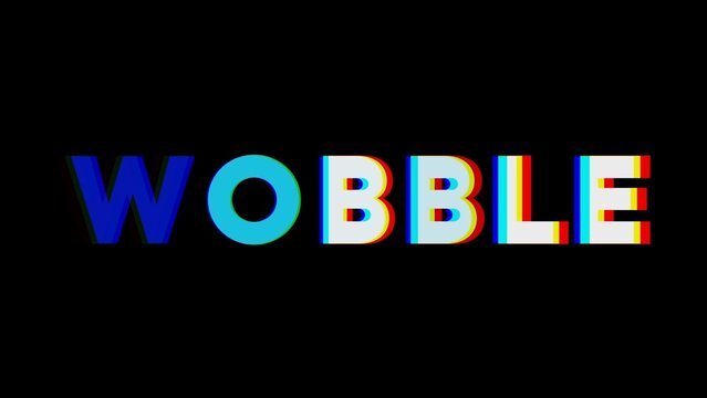 Clean RGB Wobble Text and Title Intro