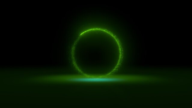 Magical Glowing Superhero Particle Portal