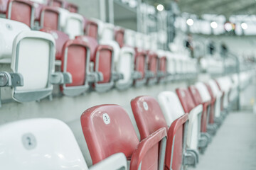 Trybuna, krzesełka stadionowe