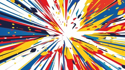 Fototapeta premium illustration of comic action with speedy lines