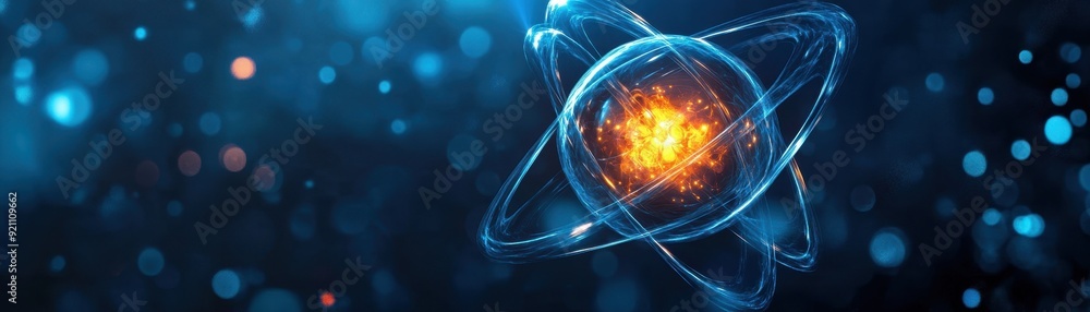 Poster atomic structure: a 3d visualization of an atom
