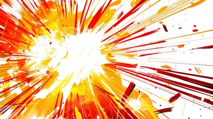 illustration of comic action with speedy lines