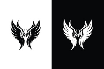 Obraz premium Wings tattoo design illustration Silhouette