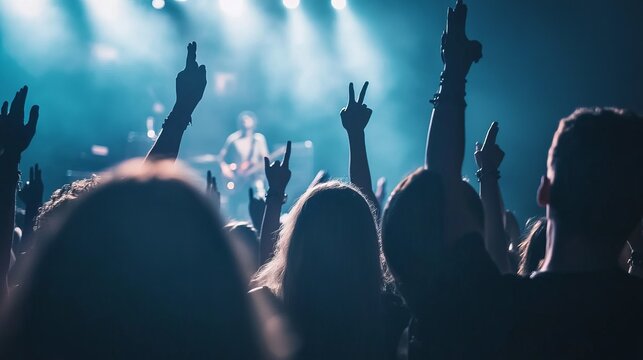 Energetic Crowd at a Live Concert