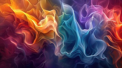 Fototapeta premium Vibrant Abstract Waves of Colorful Light