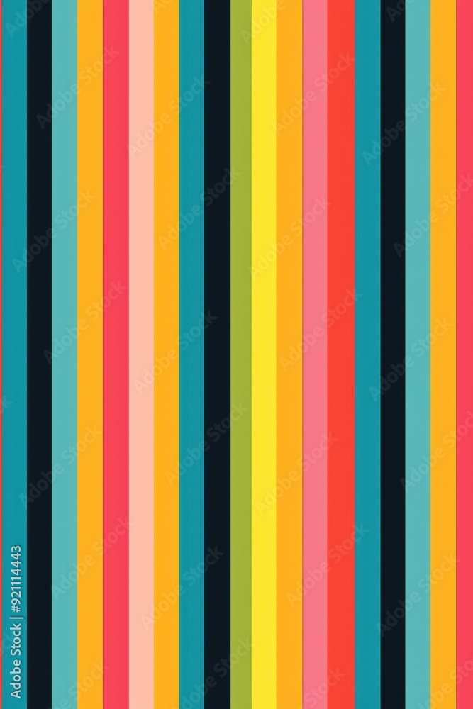 Poster Abstract Colorful Stripe Pattern