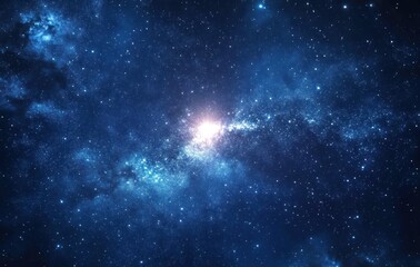 Naklejka premium Starry Night Sky with Bright Star